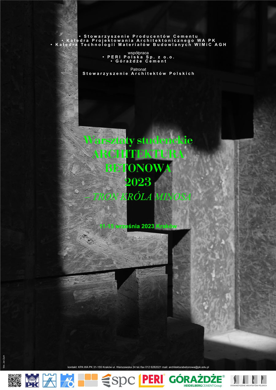 STUDENCKIE WARSZTATY ARCHITEKTURA BETONOWA 2023 „TRON KRÓLA MINOSA”
