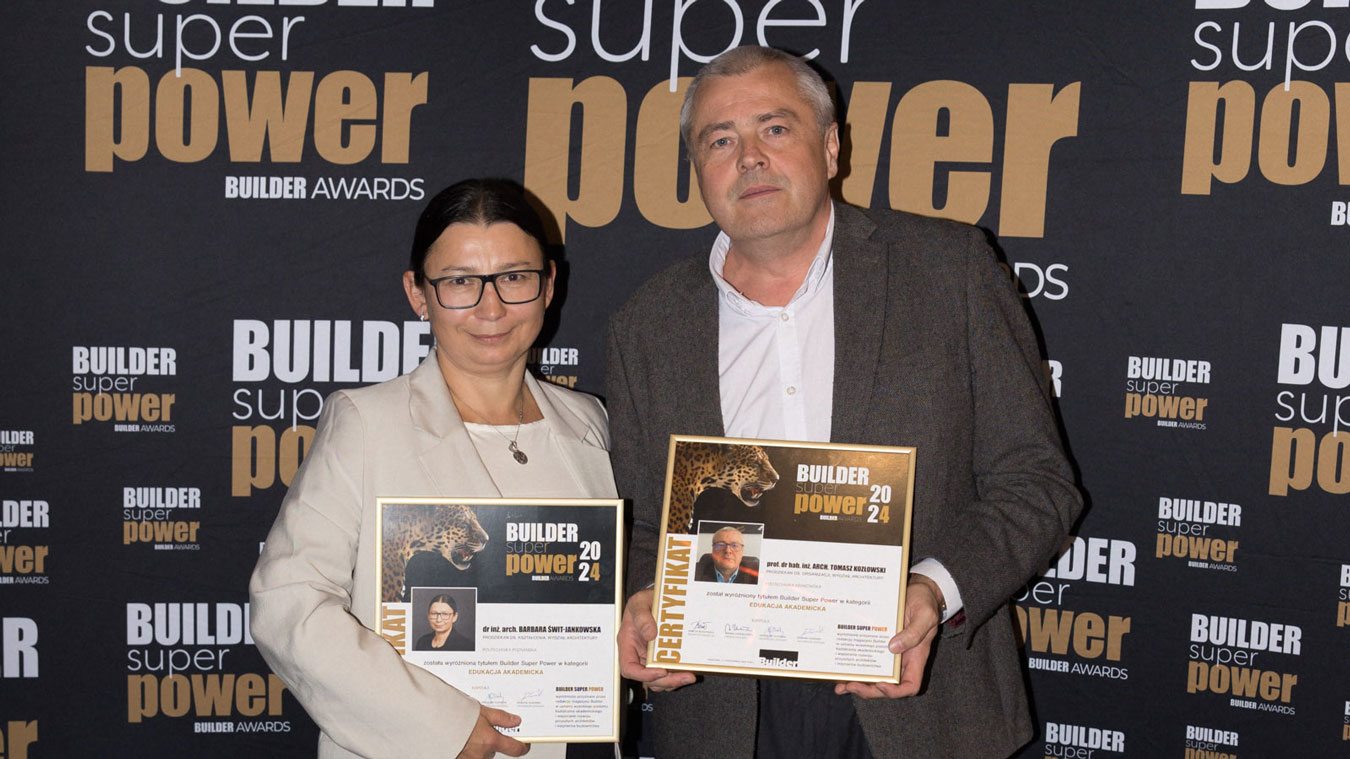 PROF. TOMASZ KOZŁOWSKI WYRÓŻNIONY TYTUŁEM BUILDER SUPER POWER 2024