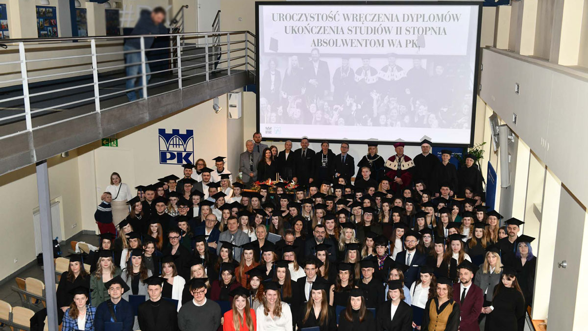 UROCZYSTOŚĆ WRĘCZENIA DYPLOMÓW UKOŃCZENIA STUDIÓW II STOPNIA ABSOLWENTOM WA PK
