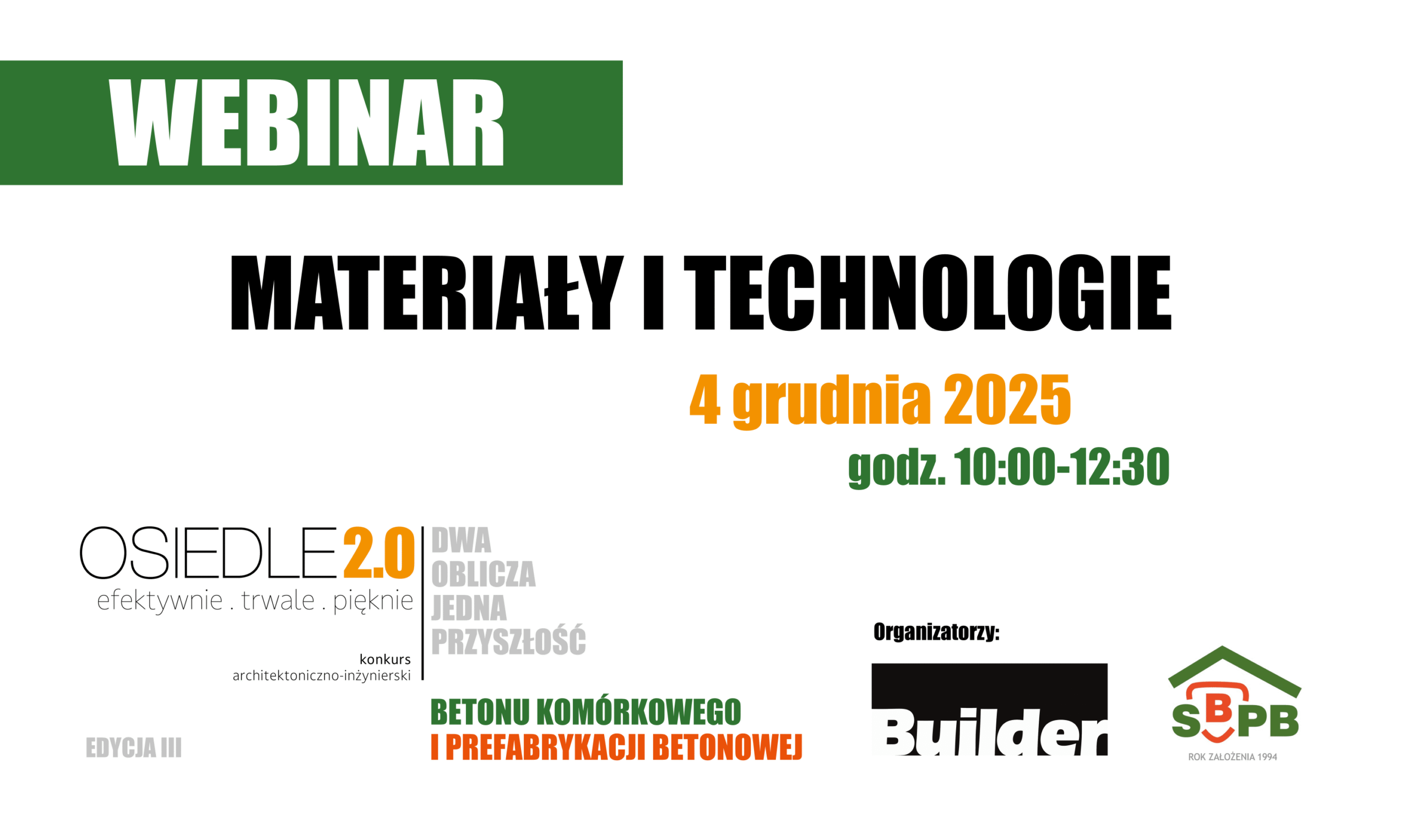 WEBINAR – MATERIAŁY I TECHNOLOGIE